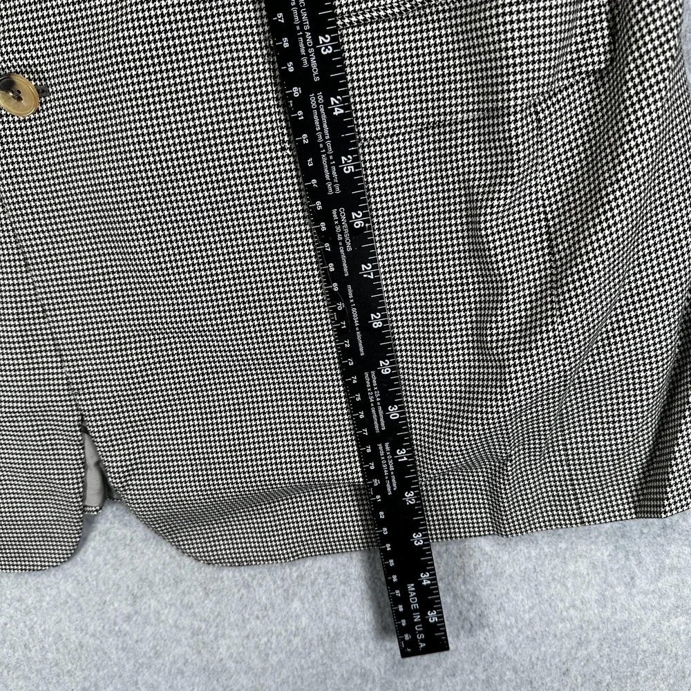 Ermenegildo Zegna Blazer Sport Coat Mens 48 Wool Houndstooth Three Button Italy